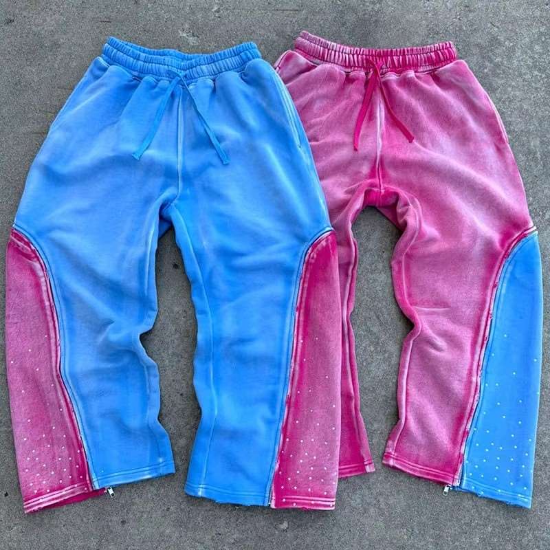 Wholesale French Terry Cotton Jogger Men Flare Pants